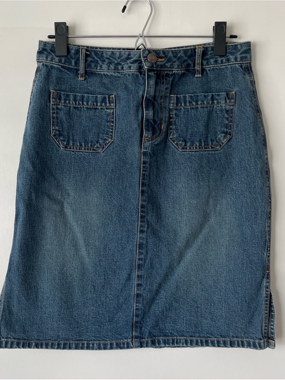 Vintage Old Navy Classic Blue Denim Skirt - Women Jeans